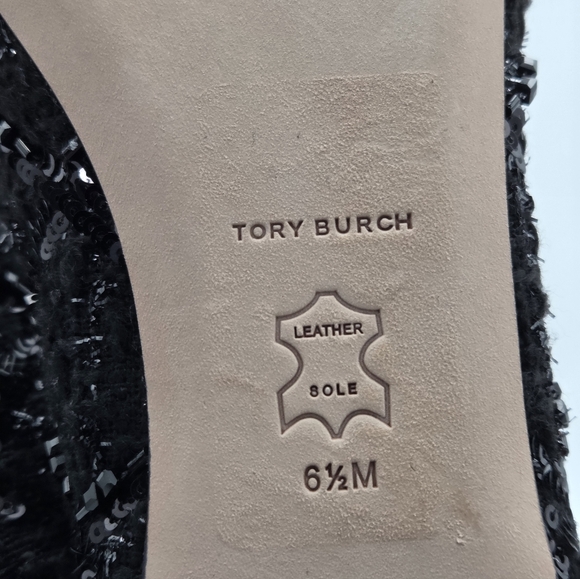 Tory Burch Chelsea Tweed Ballet Flat in Perfect Black. Sz. 6.5 - Picture 6 of 6